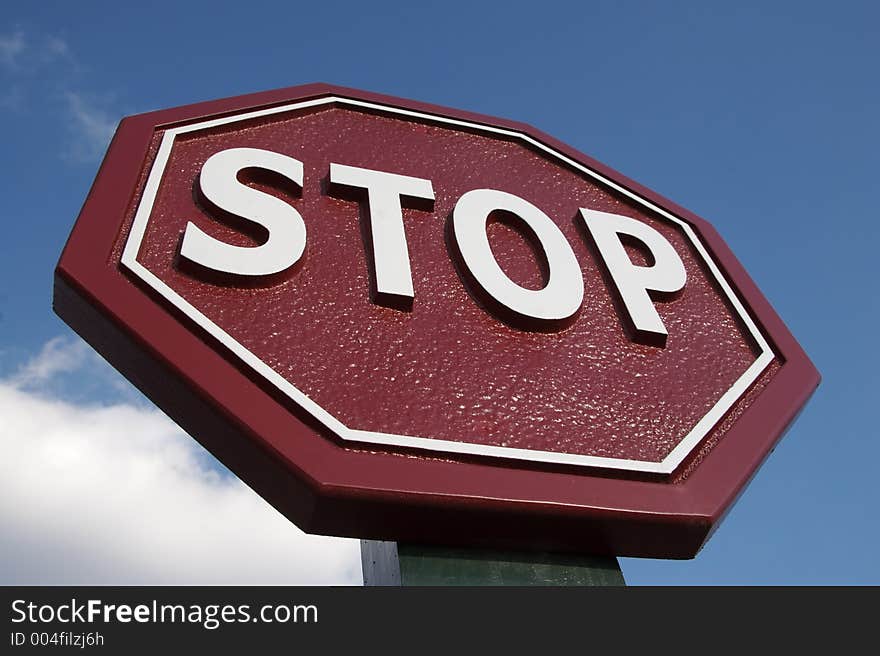 Stop Sign with Blue Sky