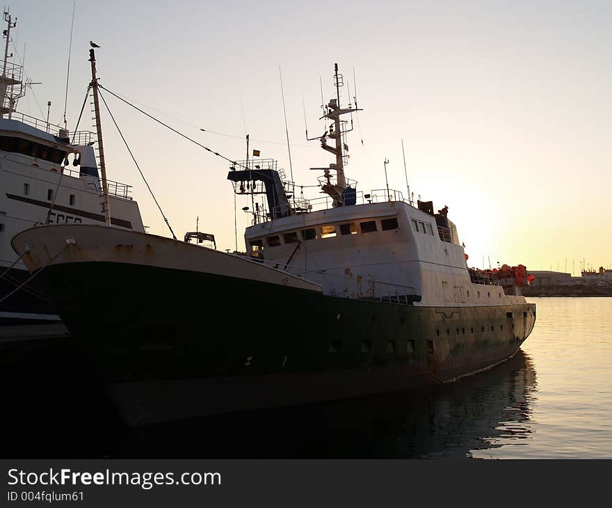 Cargo ship at vigo