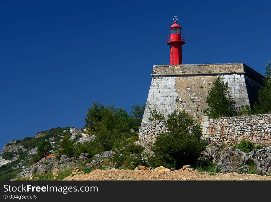 Perspective of a lighthouse. Perspective of a lighthouse