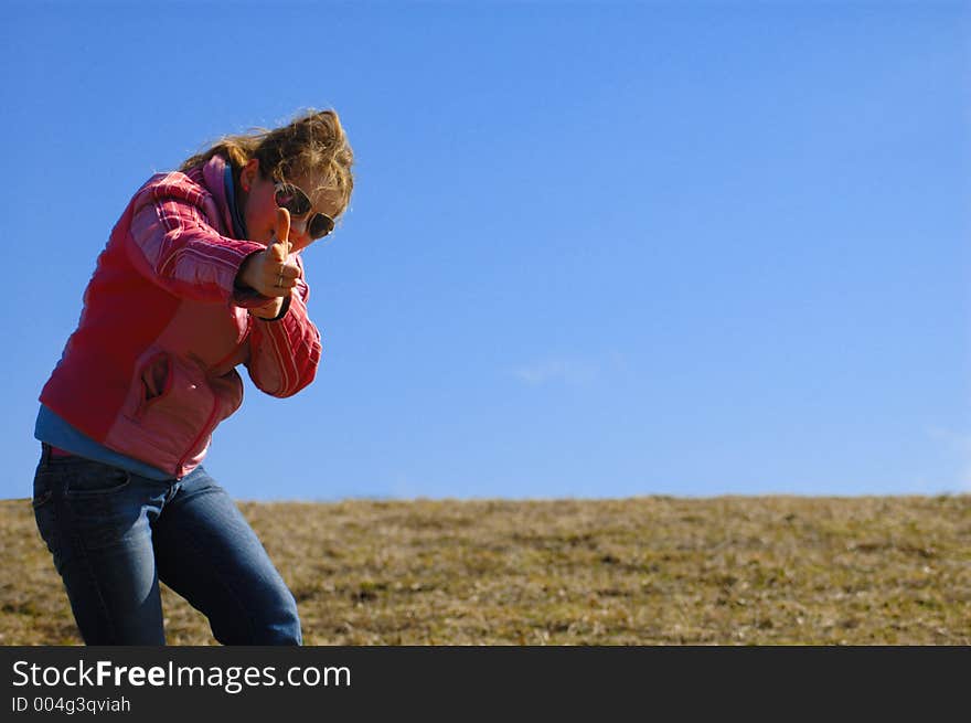 Young girl playing