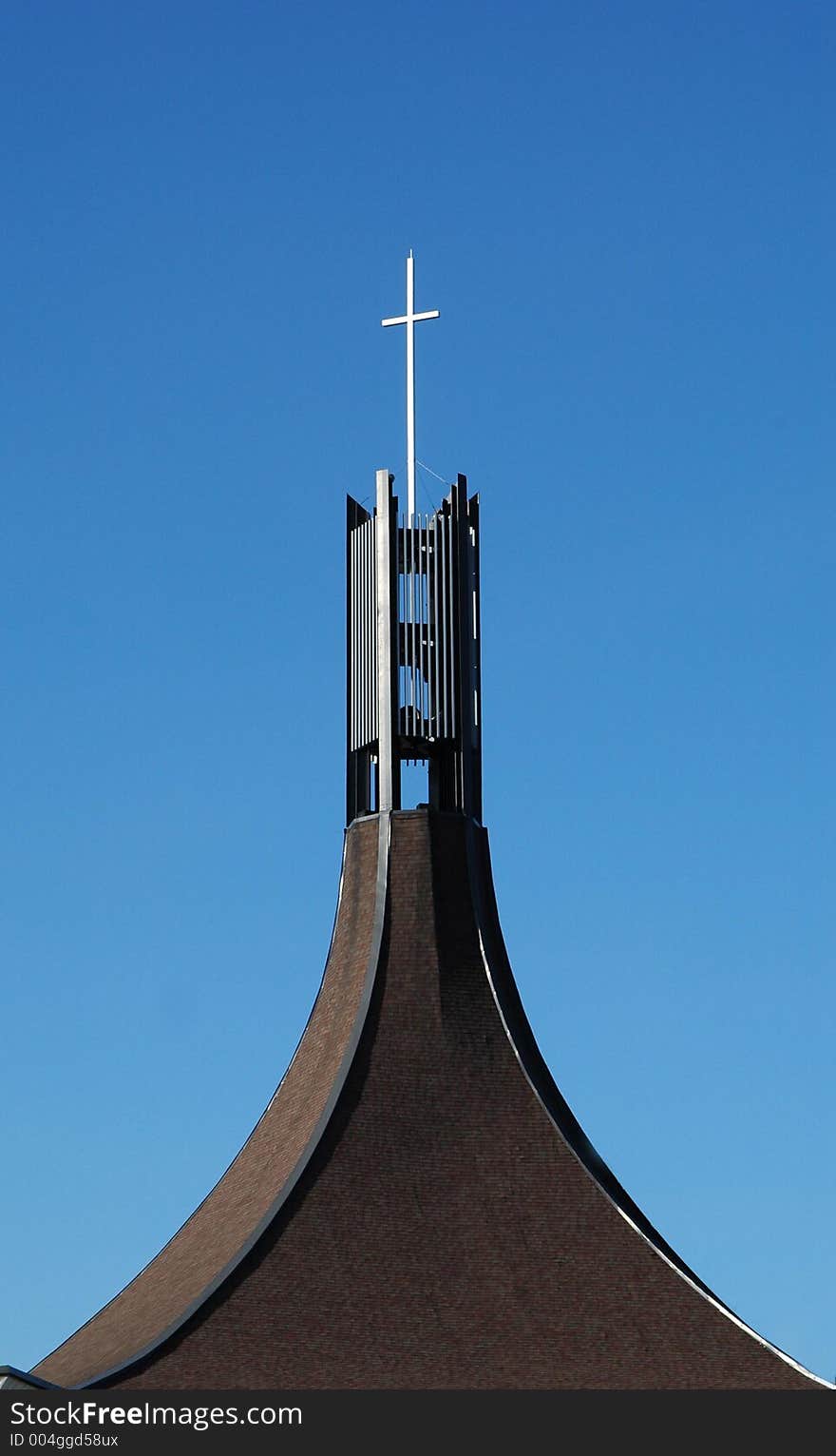 Church cross on a steeple