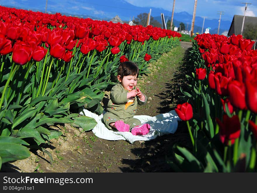 Tulips And Baby