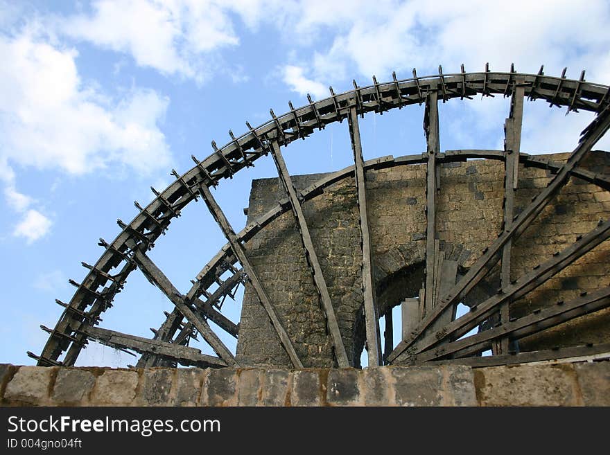 Hama water-wheel. Hama water-wheel