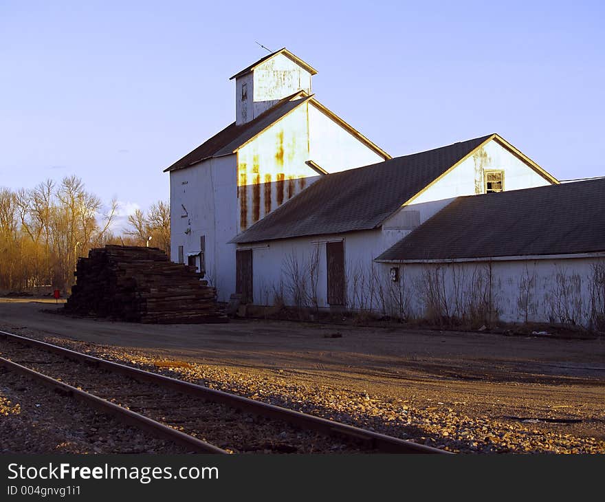 Old railroad station and train tracks in Rogers MN. The tracks are still being used today...