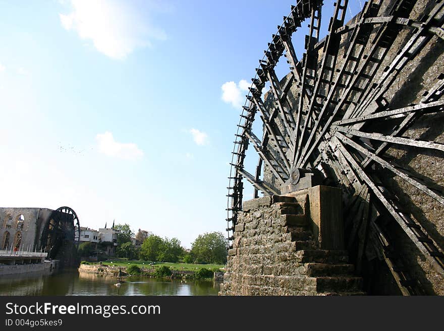 Hama water-wheel. Hama water-wheel