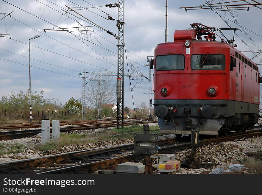 Red Locomotive Of Progress