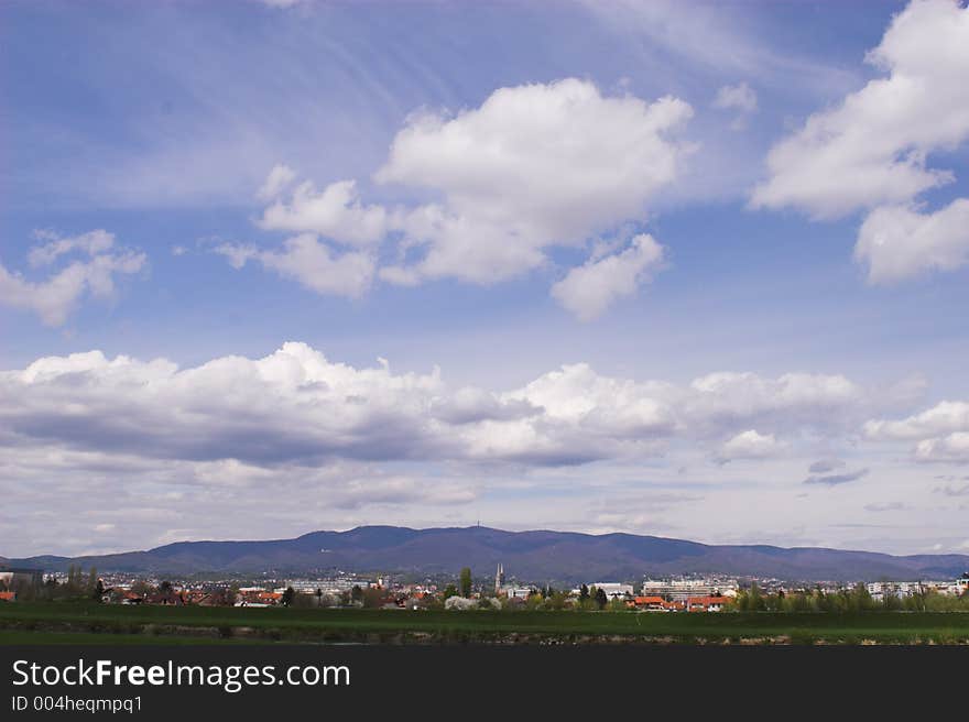 Landscape Of Town In Croatia