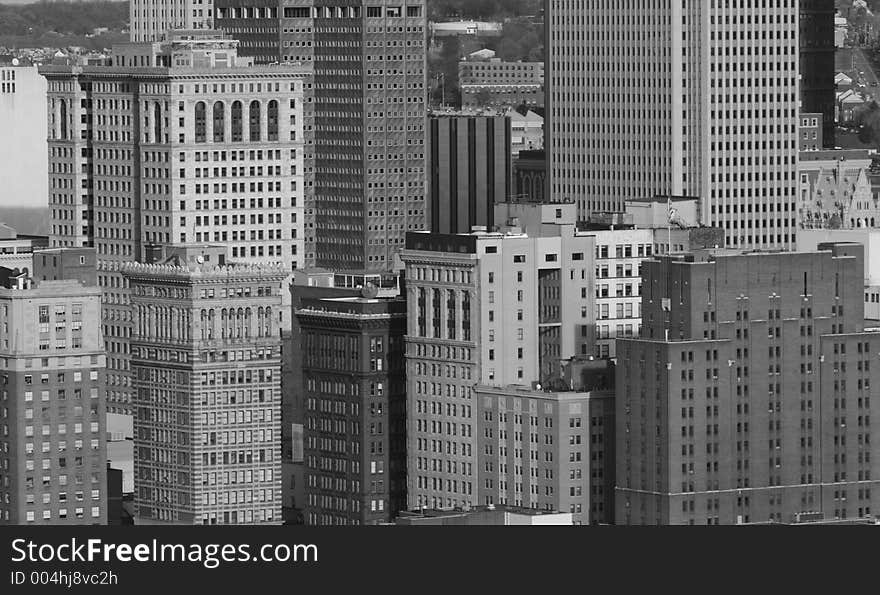 Pittsburgh Downtowndetail in Black & White