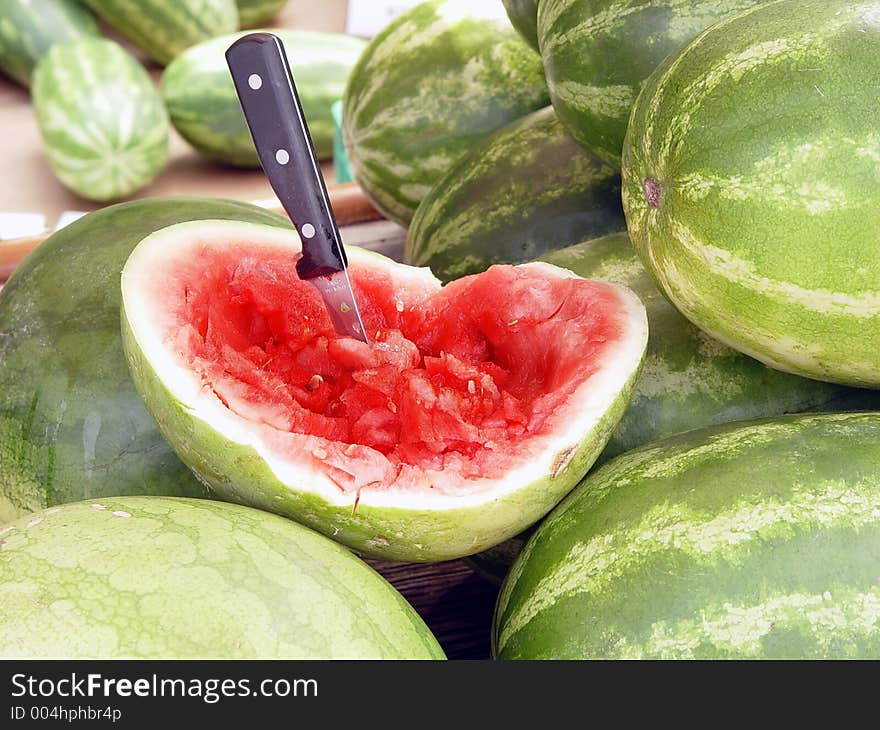 Market Watermelon Tasting