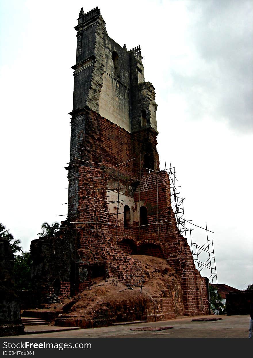 An old fortress in Goa, India. An old fortress in Goa, India.