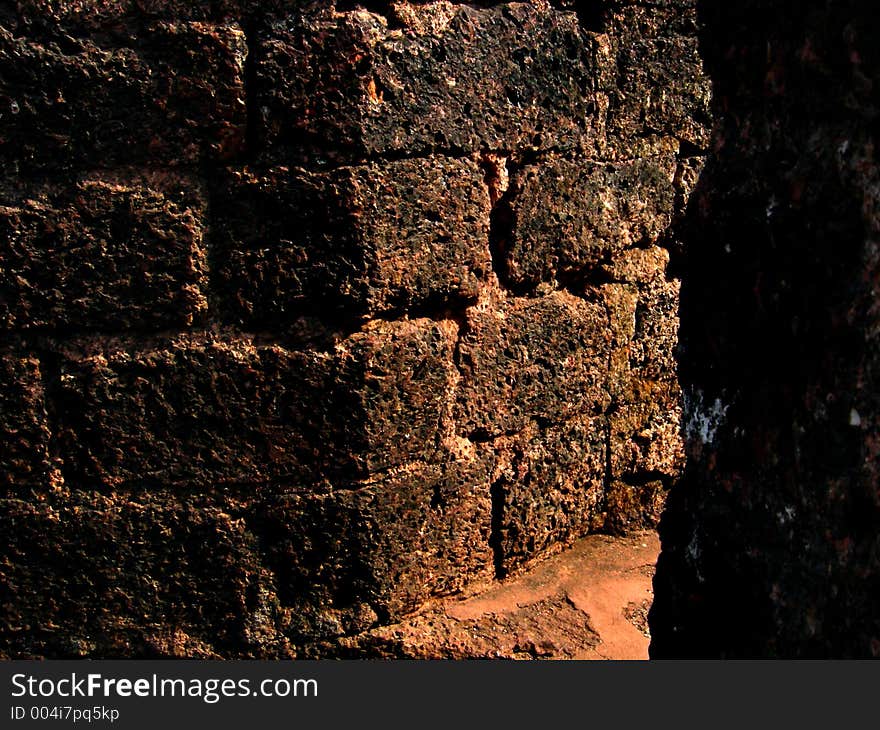 An old fortress in Goa, India. An old fortress in Goa, India.