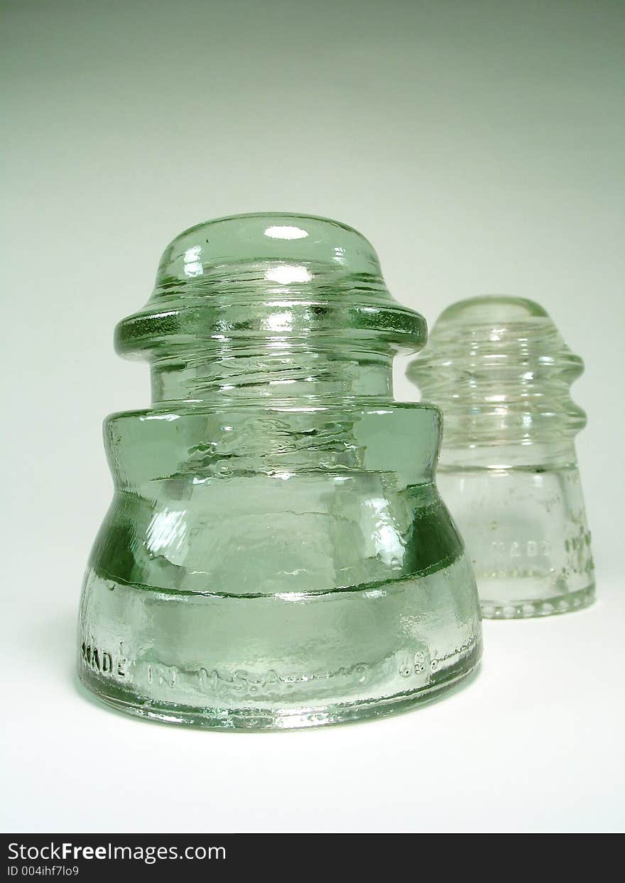 Two Glass Insulators