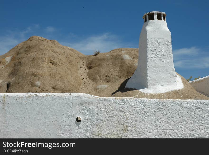 Spanish Cave Home Chimney, Guadix