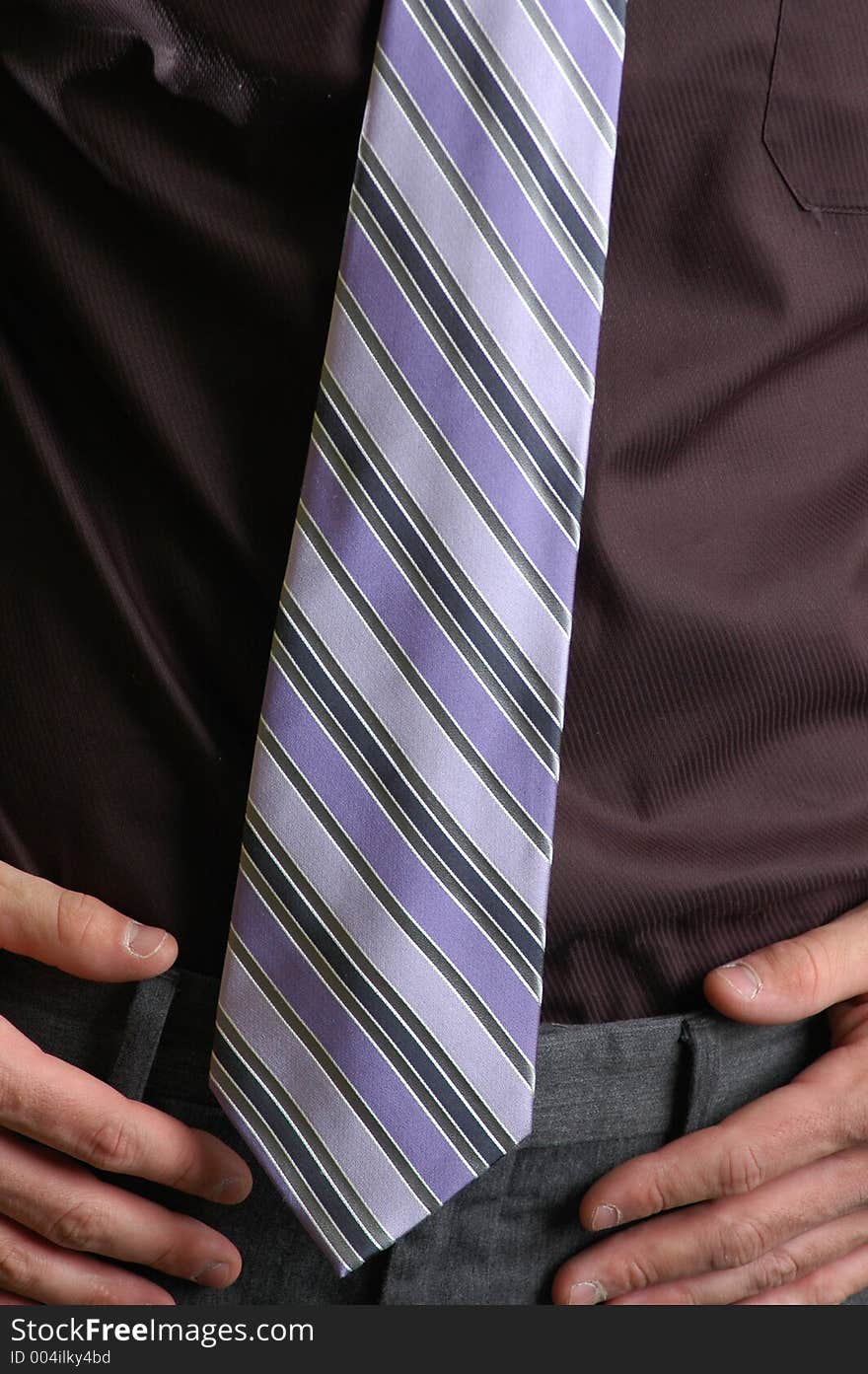 Purple stripped tie business. Purple stripped tie business