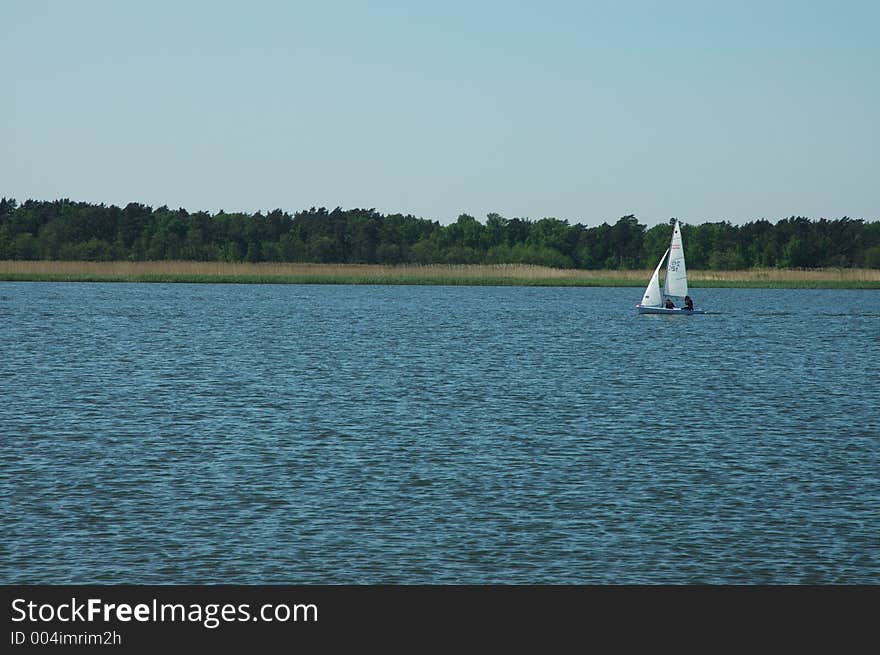 Sailing boat on the Baltic Sea/Poland/Central Europe