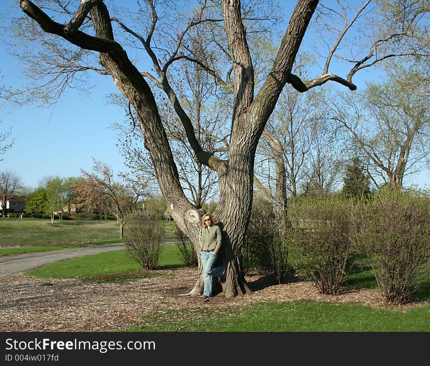 WOMAN AND TREE