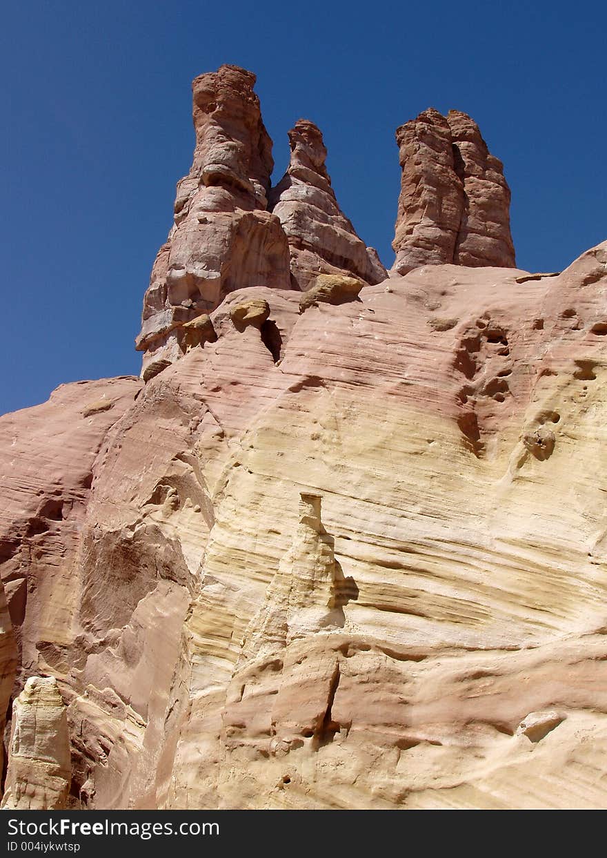 Sandstone rock formations. Sandstone rock formations