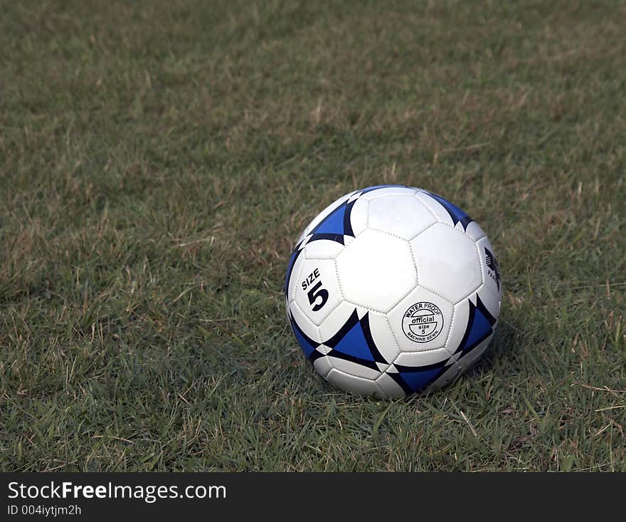 Soccerball on field