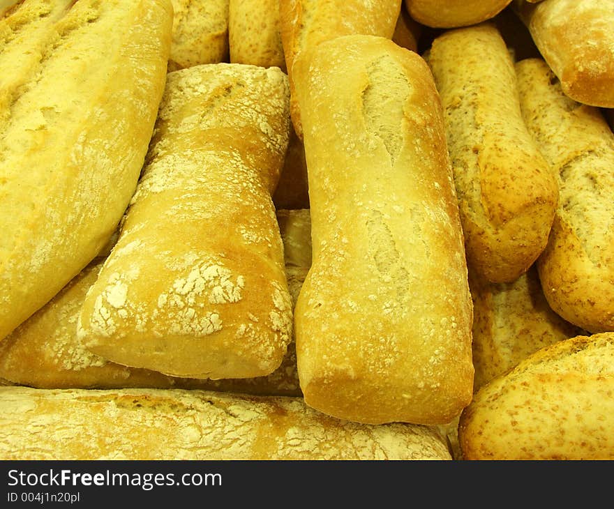 Some assorted bread. Some assorted bread