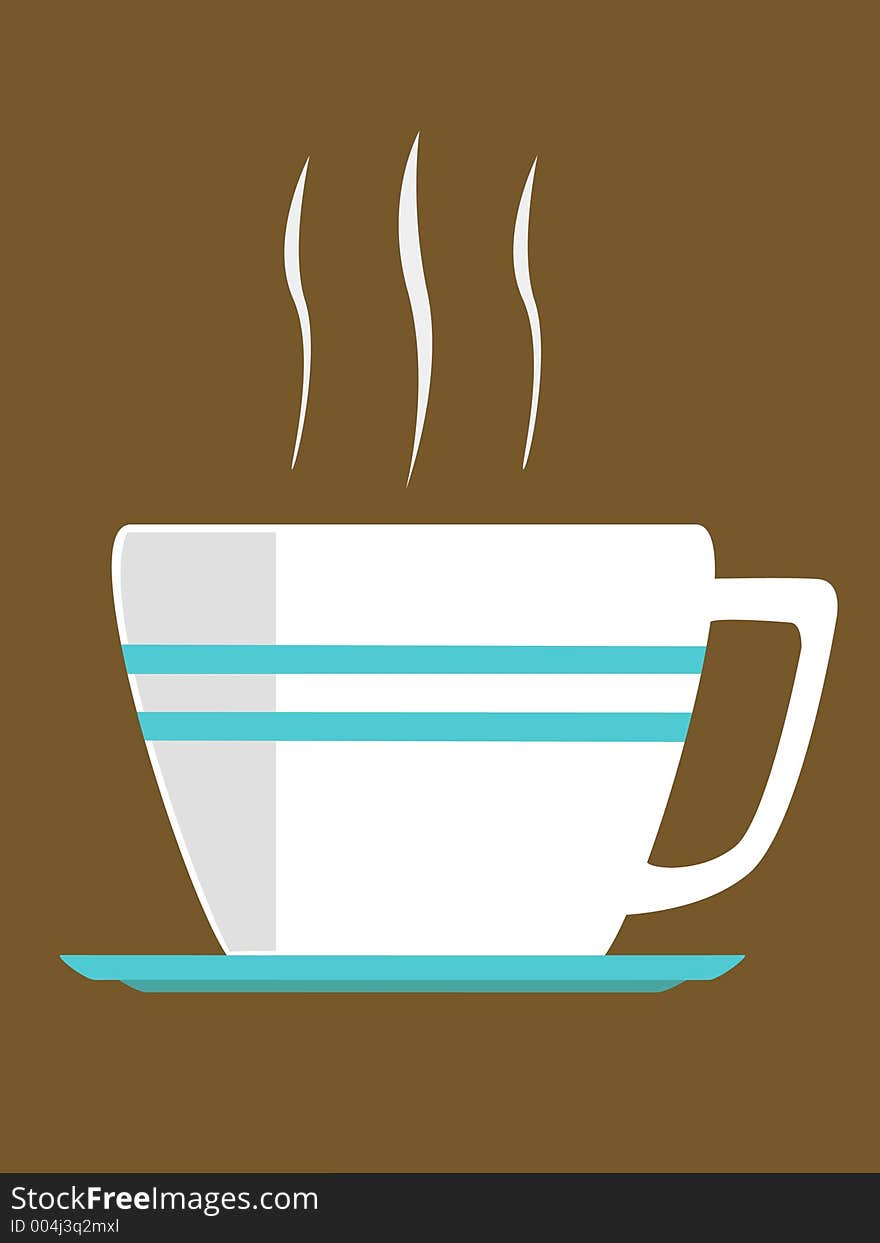 An illustration of a hot cup of coffee.