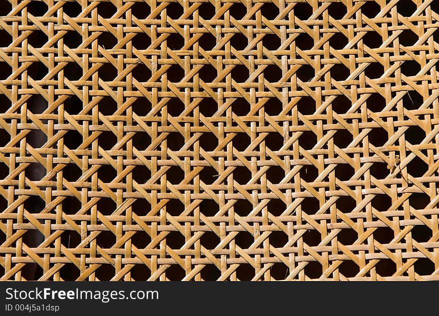 Woven split cane background