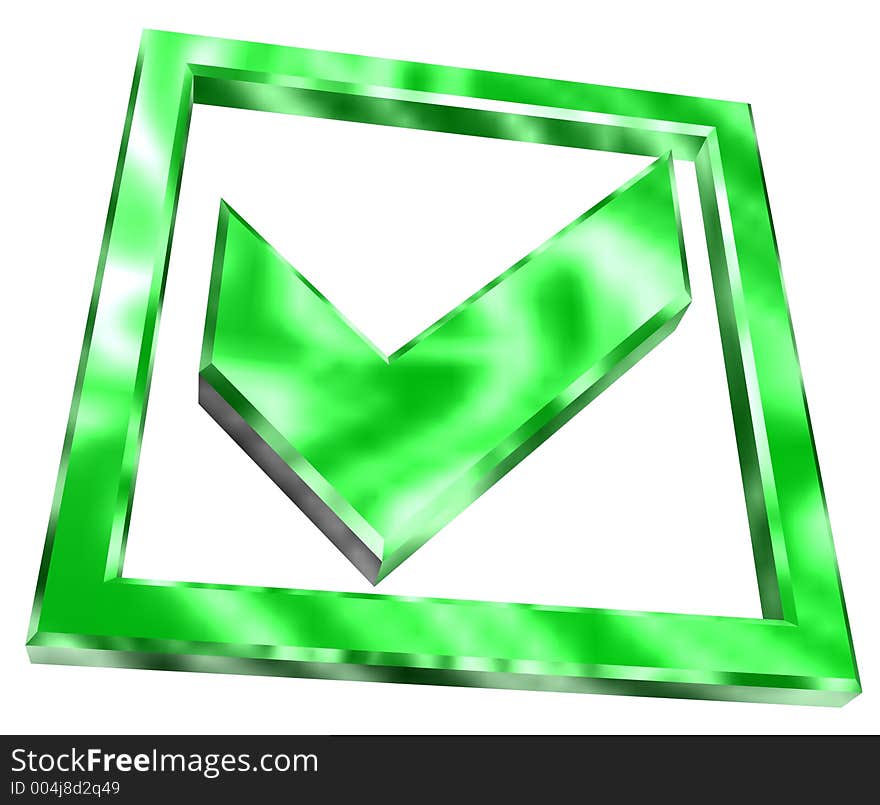 3D Illustration of OK sign