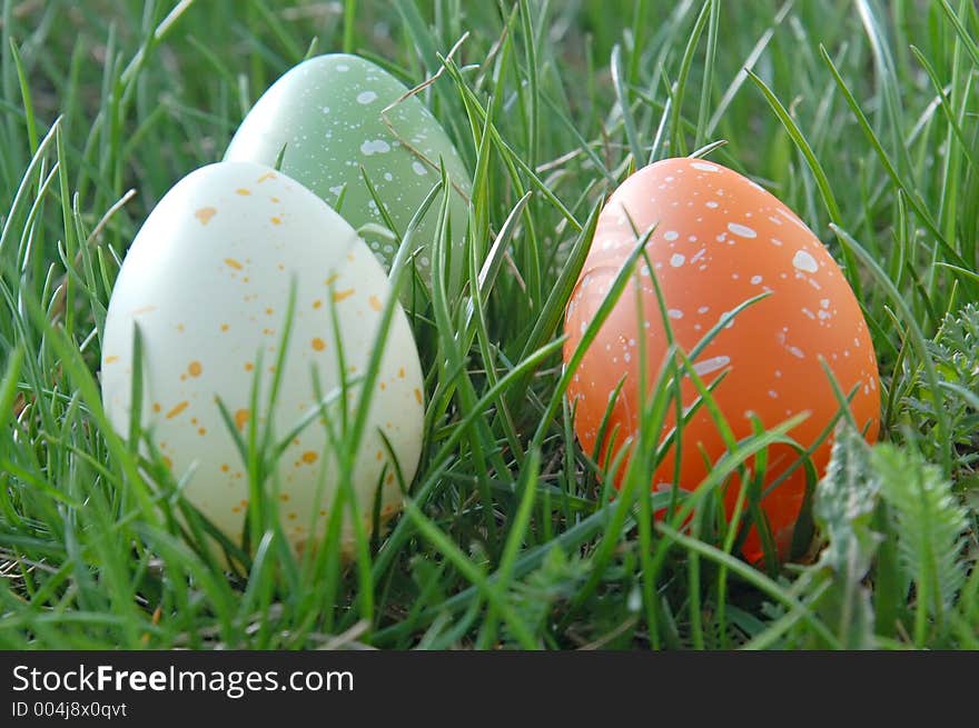 Three Speckled Eggs