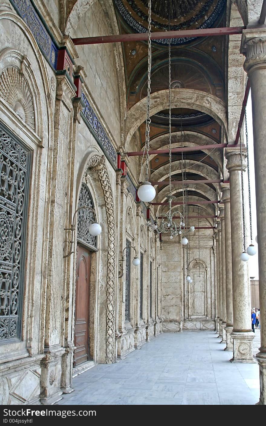 Corridor in Mohammed Ali Mosque, Cairo Egypt