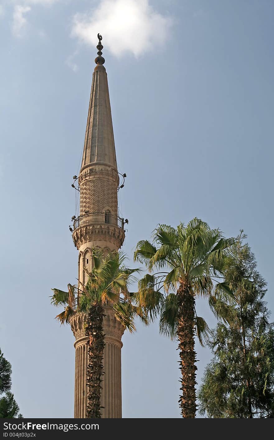 Tower of Mosque of Sayyidna al-Hussein, Cairo Egypt