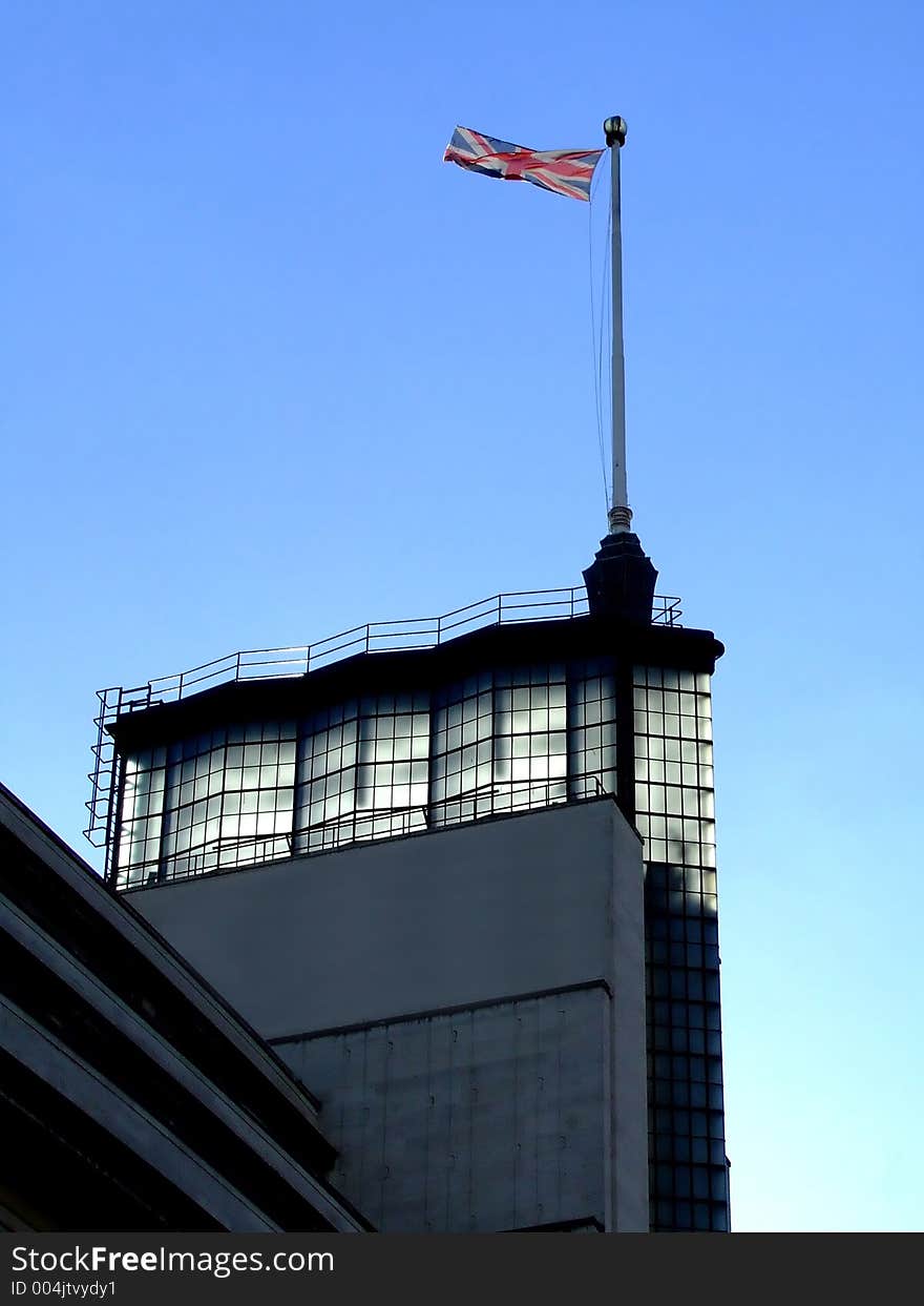 Flag on a foremast