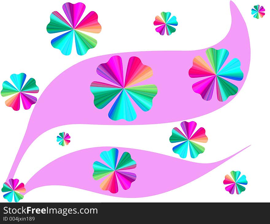 Gradient floral design background