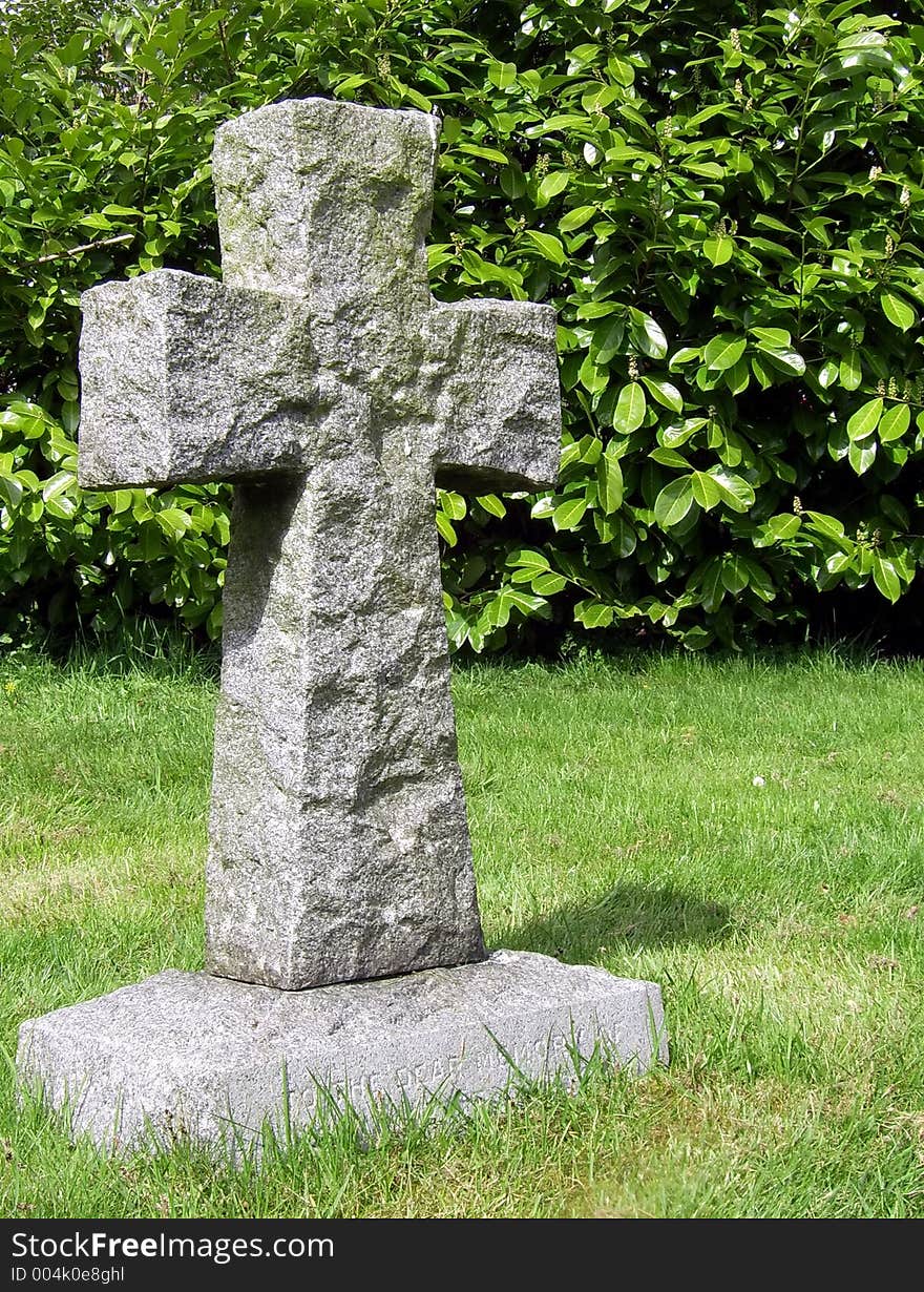 Headstone in a cemetery. Headstone in a cemetery