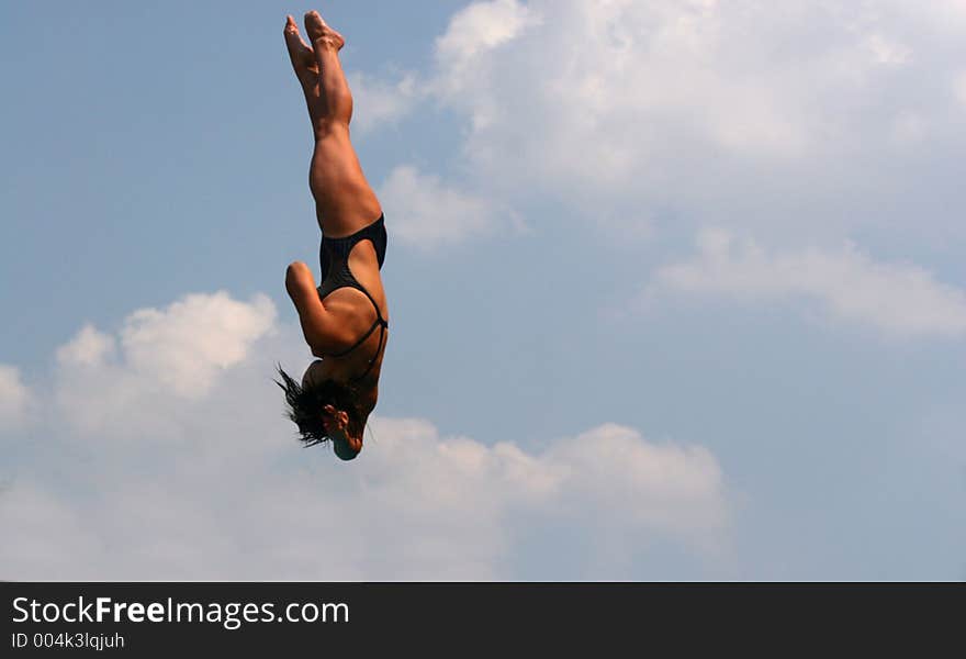 Woman jumping. Woman jumping