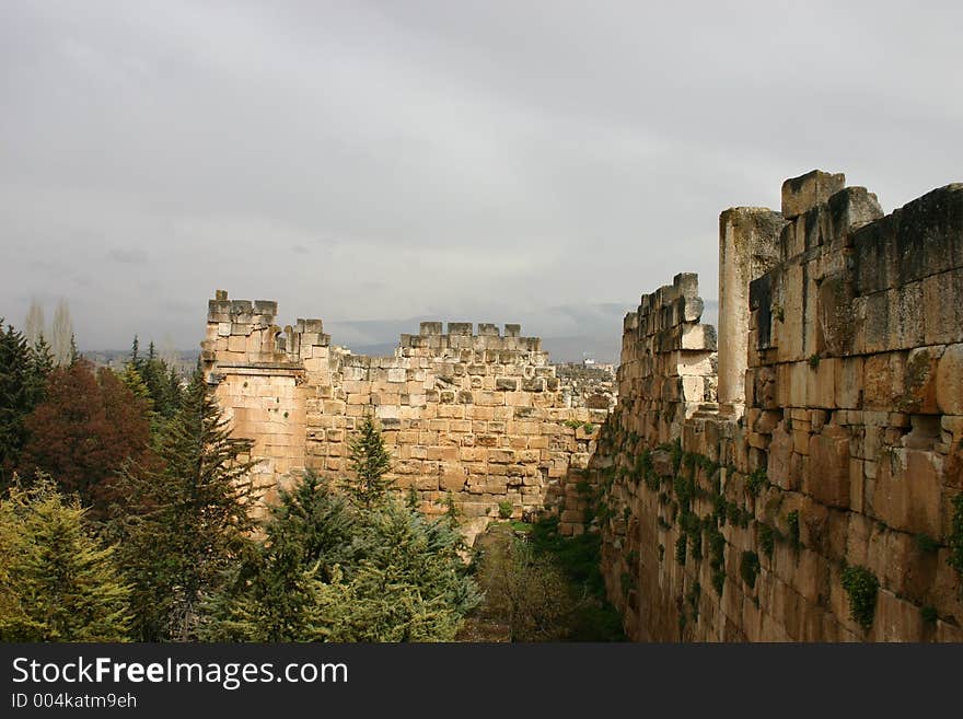 Ruins of baalbek. Ruins of baalbek