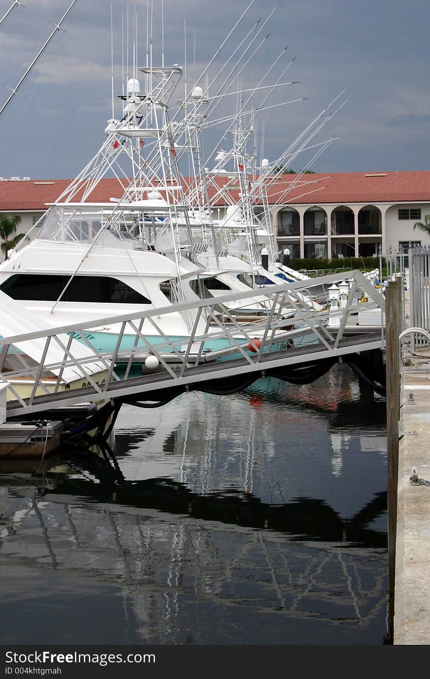 Fishing boats at marina