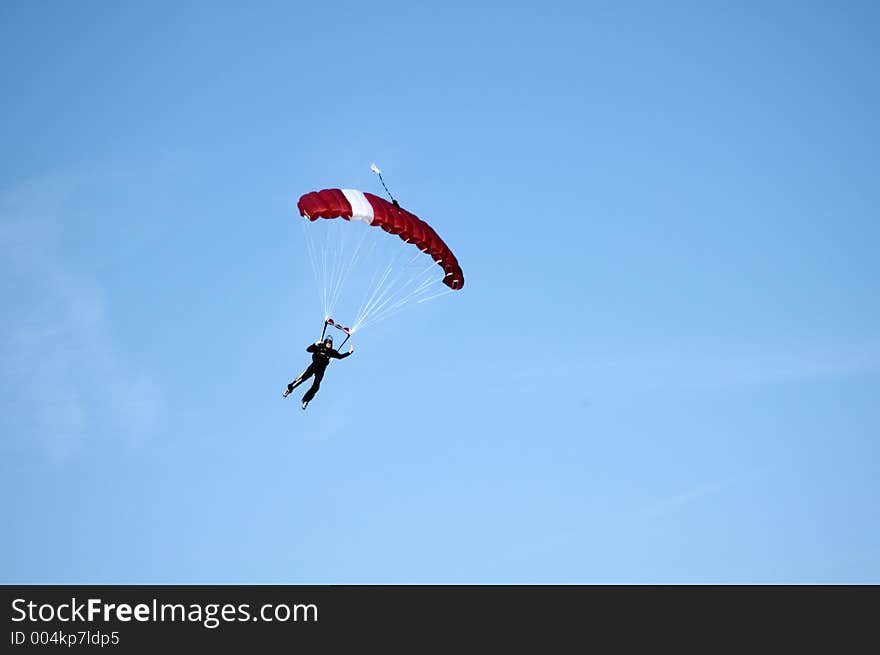 Skydivers participating in an international. Skydivers participating in an international