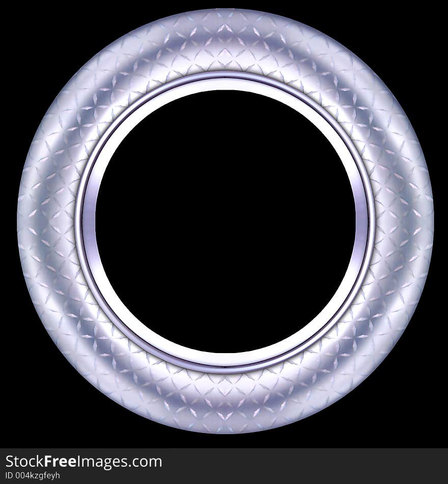 A round frame made of industrial stainless steel. A round frame made of industrial stainless steel