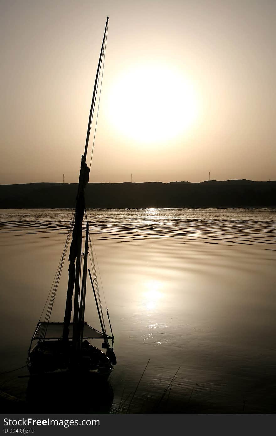 Sunset at Nile River, Egypt. Sunset at Nile River, Egypt