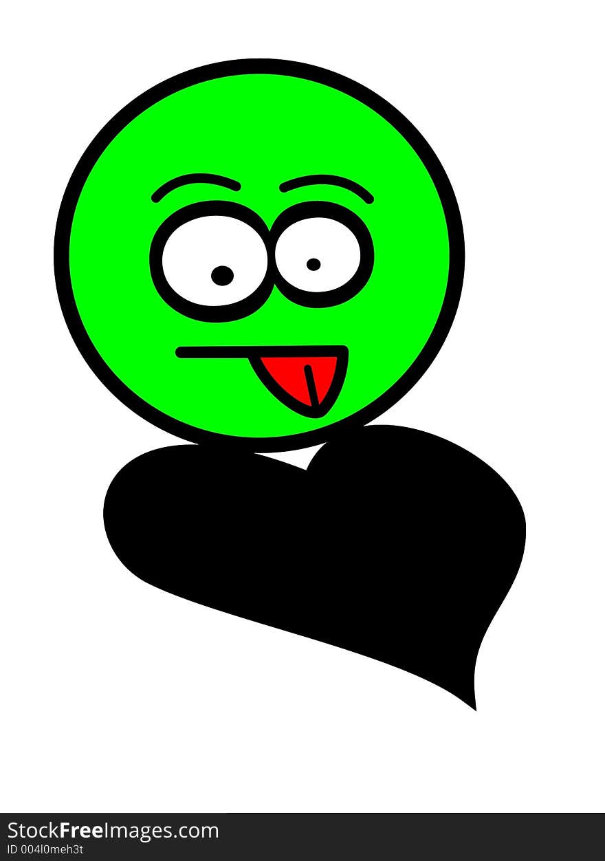 Green mad smiley. Green mad smiley