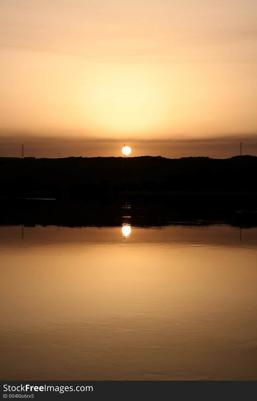 Sunset at the river