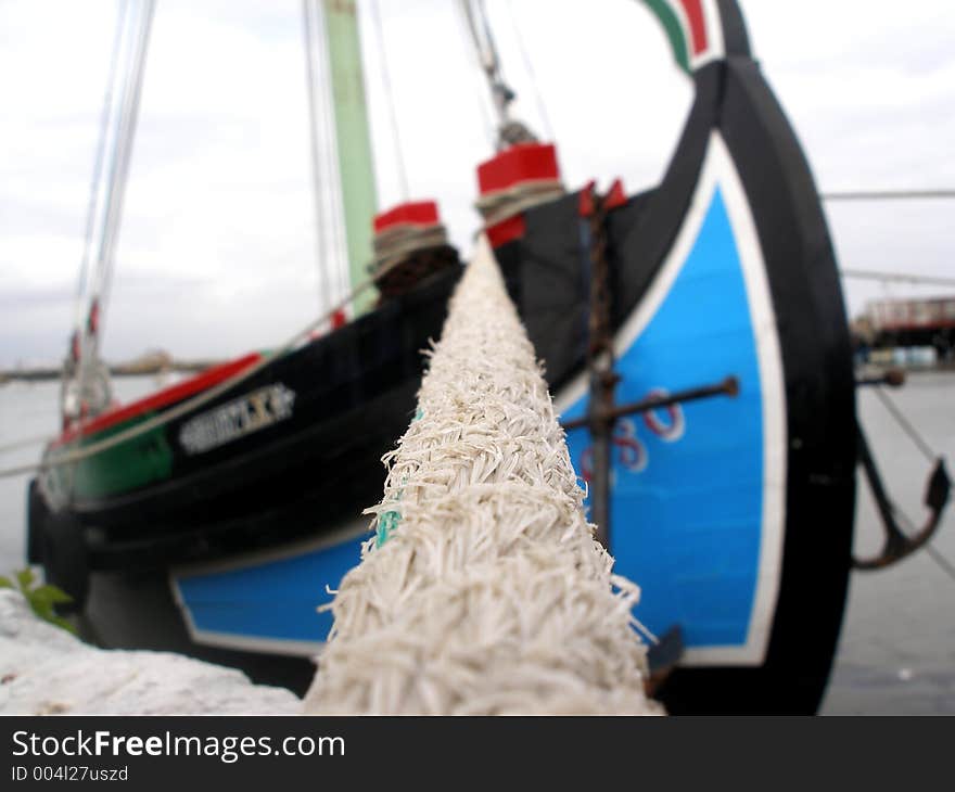 Fishing Boat with Anchor