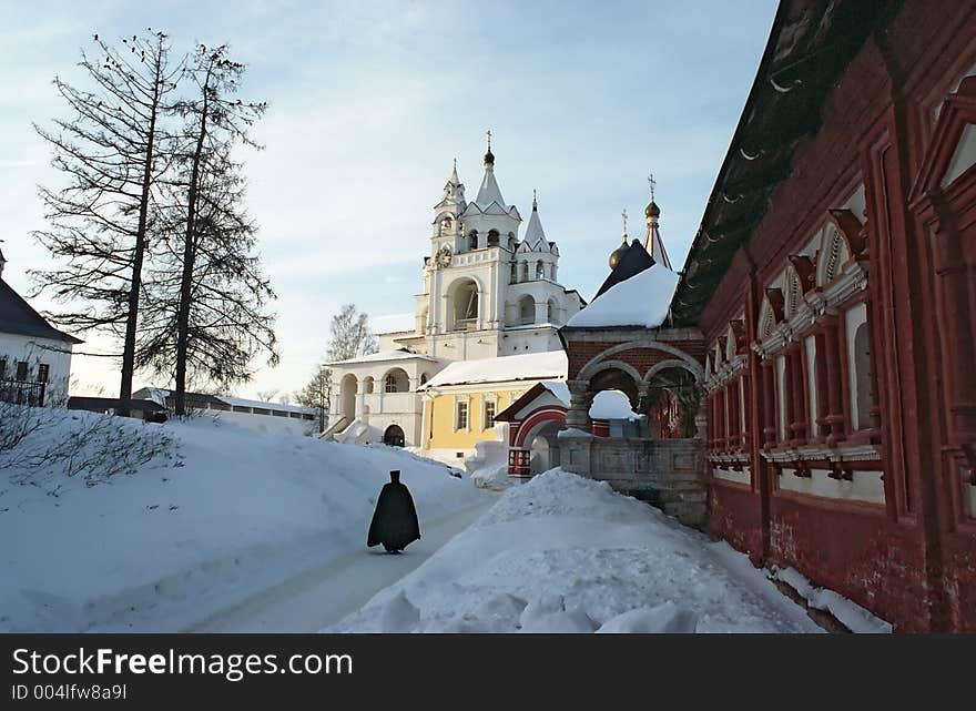 Man's monastery near to Moscow, city Zvenigorod. Man's monastery near to Moscow, city Zvenigorod