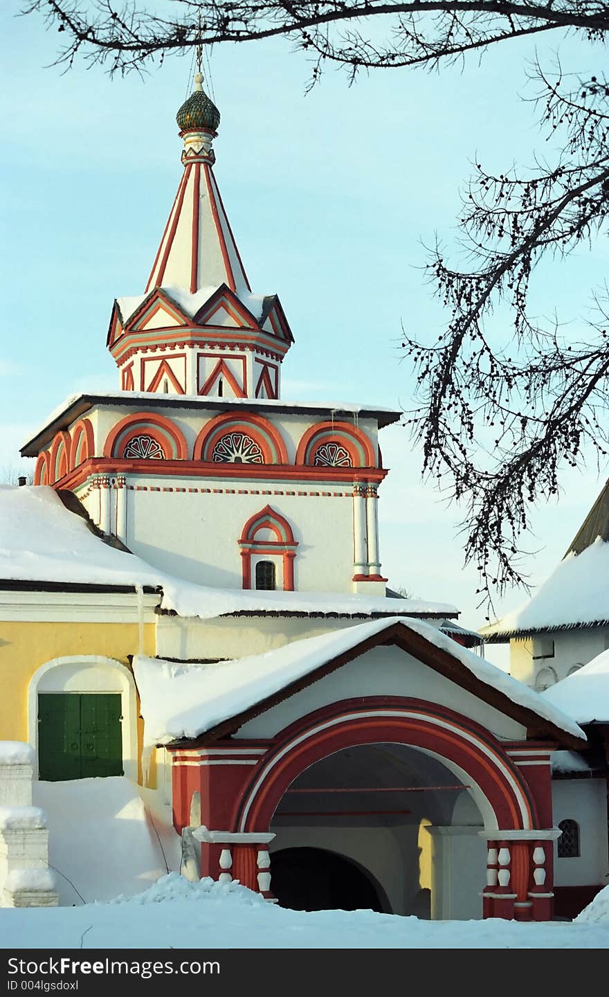 Man's monastery near to Moscow, city Zvenigorod. Man's monastery near to Moscow, city Zvenigorod