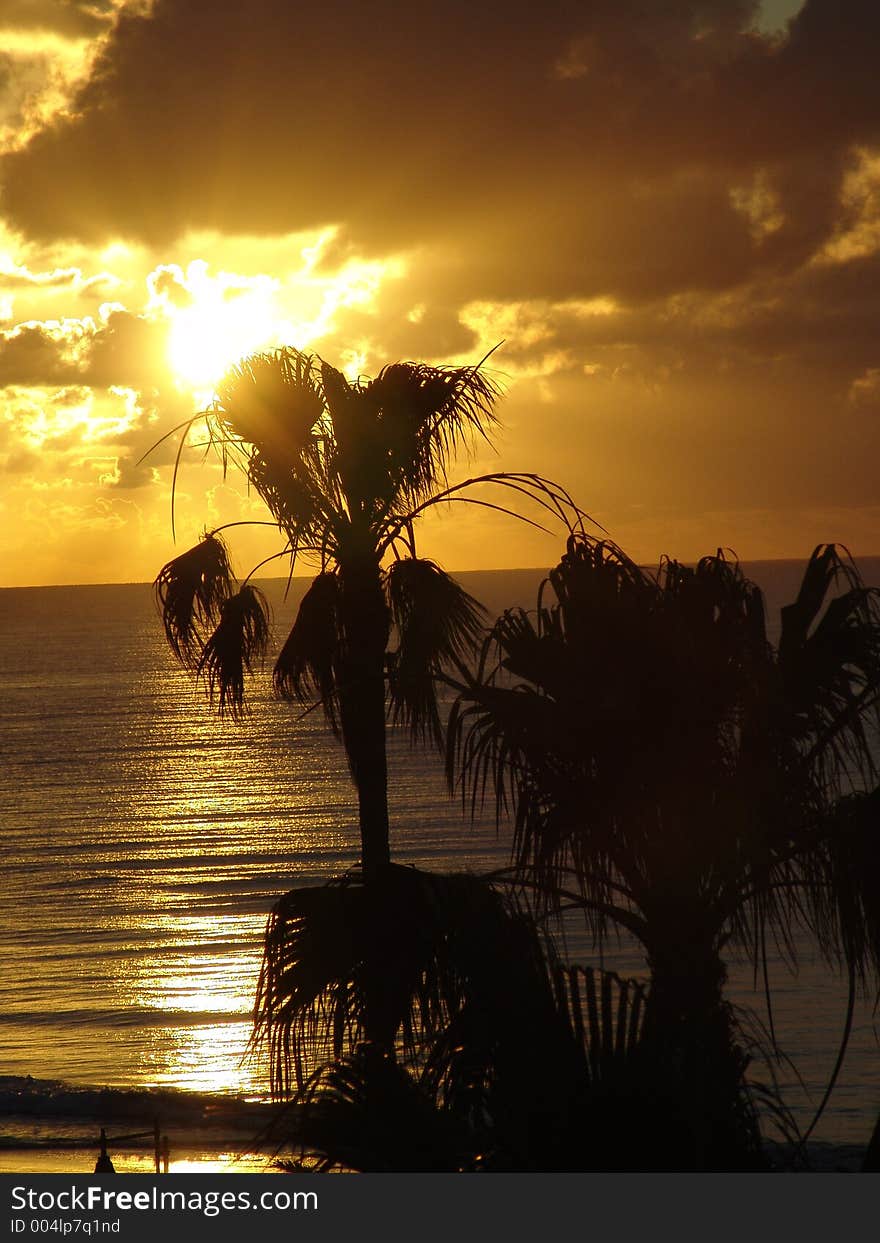 Sunset at the beach. February 2006