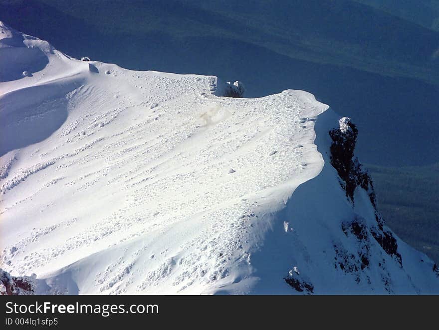 Mount Hood seen from the air. Mount Hood seen from the air