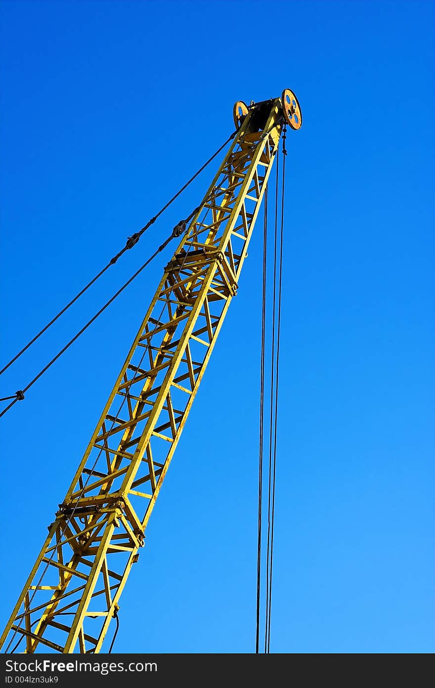 Crane and blue sky