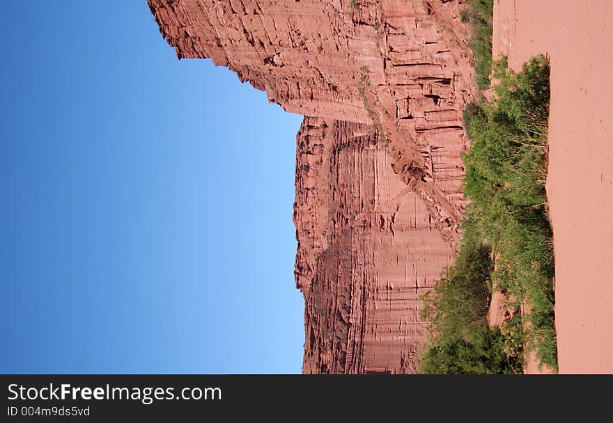 Rock formations in the desert of Argentina