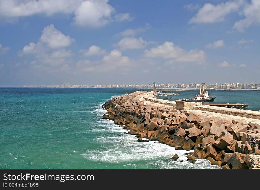 Dock at Alexandria, Egypt