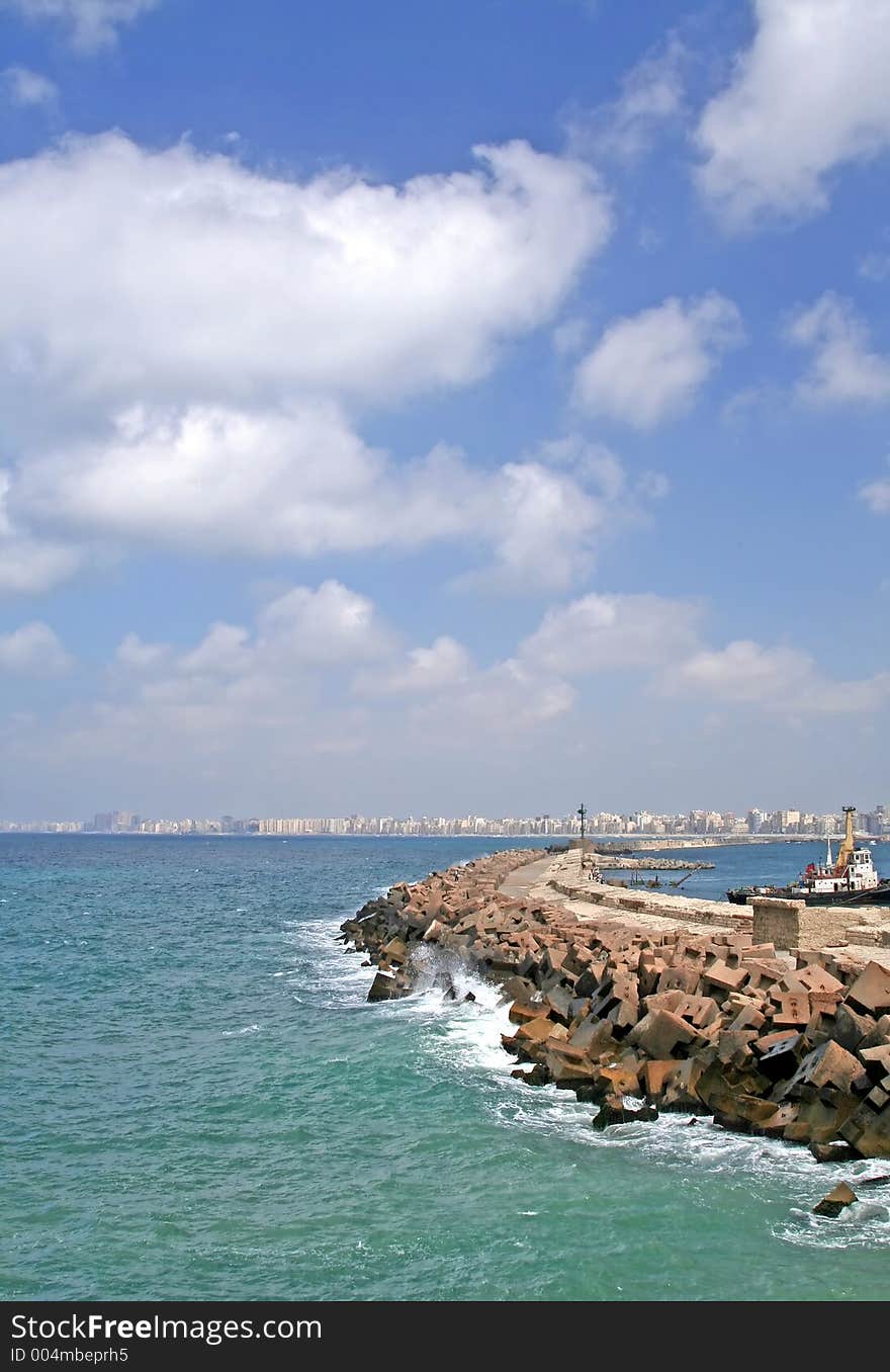 Dock at Alexandria, Egypt