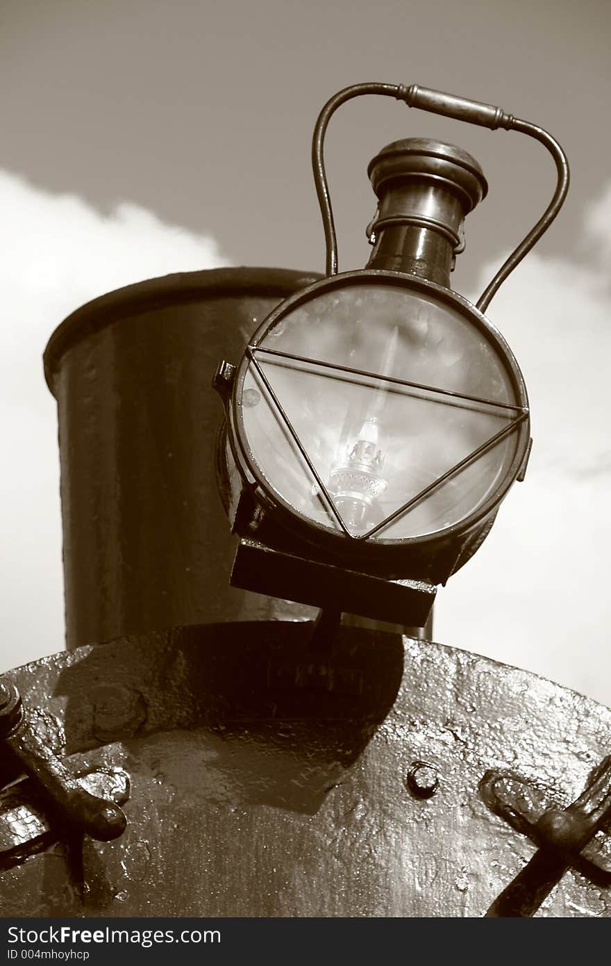 Steam train lamp